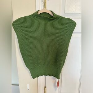 Green women’s knit sleeveless tops from Cider